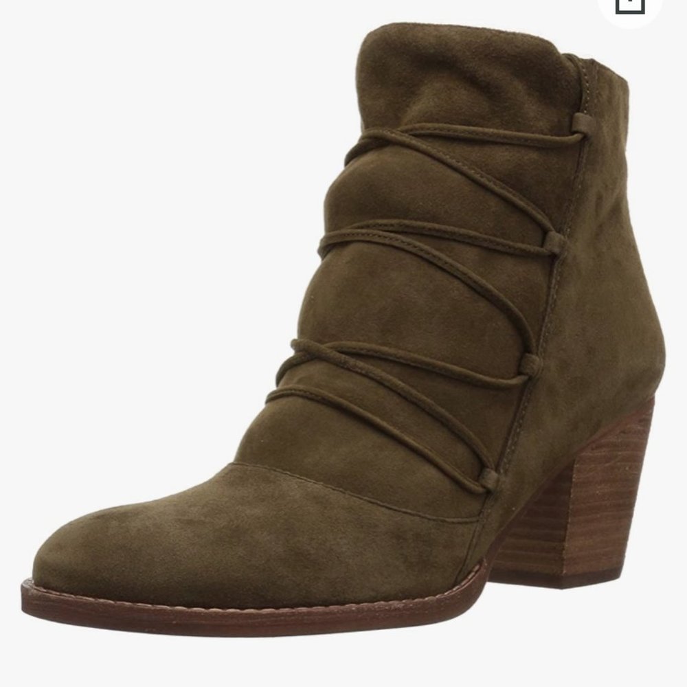 Sam Edelman Millard Brown Suede Booties Boots Size 9